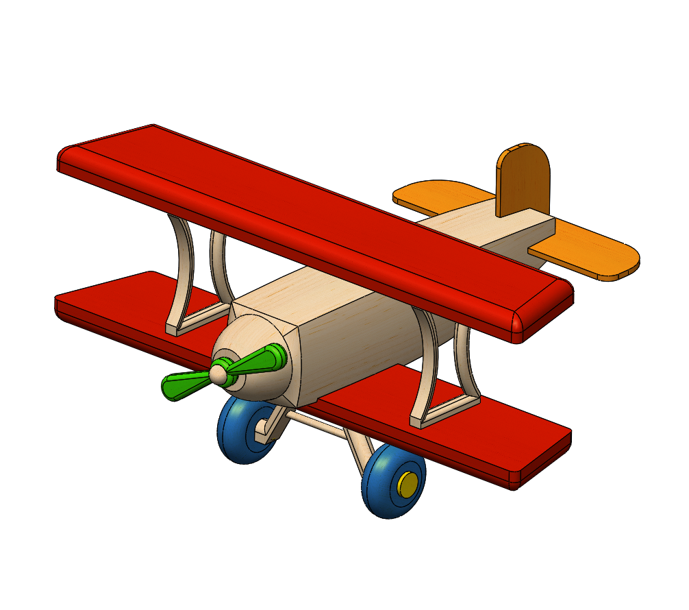 3D model of  a toy airplane